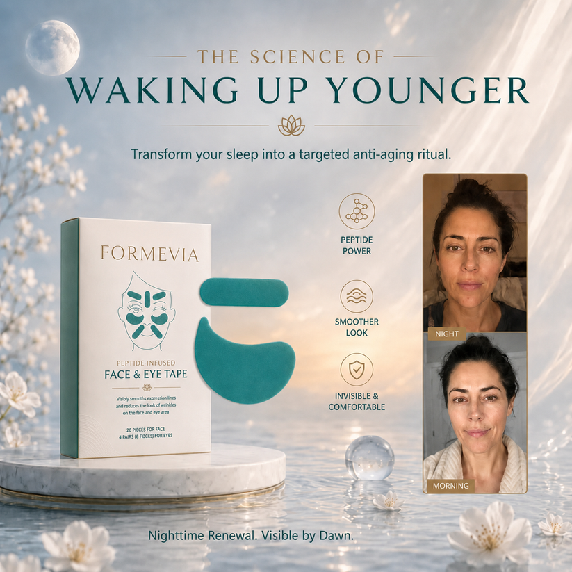Peptide-infused nighttime renewal tape